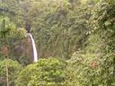La Fortuna River Falls, our first stop on our scooter tour.